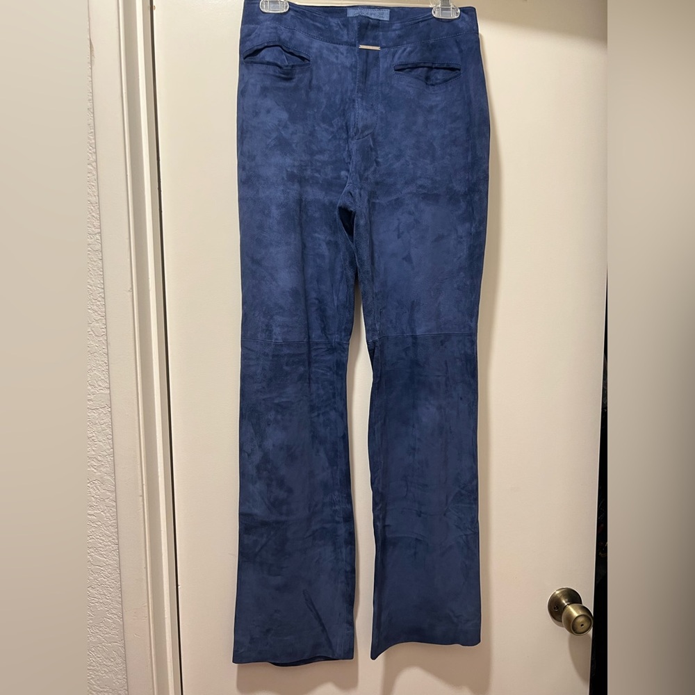 Vintage Exte made in Italy - blue suede jeans size 28